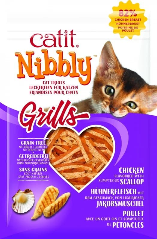 Cat Nibbly Grills Chicken