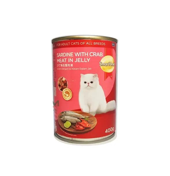 Smart Heart canned Sardine with carb meat in jelly wet food