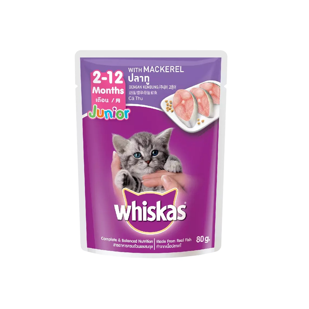 Whiskas Junior Mackerel Flavour pouch